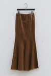 OUDE WAAG Washing Denim Fish Tail Skirt OW-23SS-SK04 reddish brown
